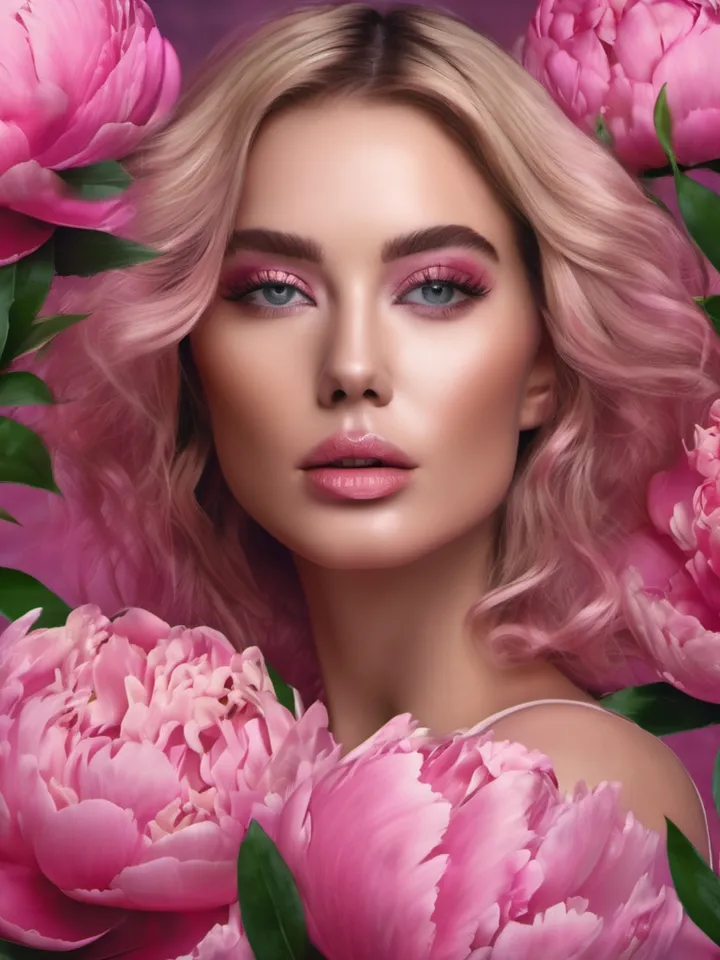 Pink Peony Flowers