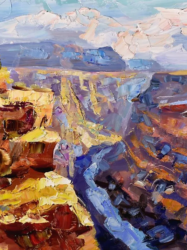 Grand Canyon Painting Arizona Original Art Colorado River America Artwork