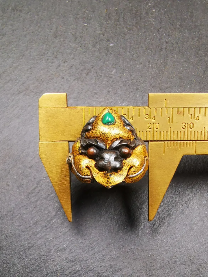 Gandhanra Unique Handcrafted Men's Ring, Tibetan Buddhist Garuda Ring,Made of Pure Gold Filled and Silver Filled,Protection Jewelry
