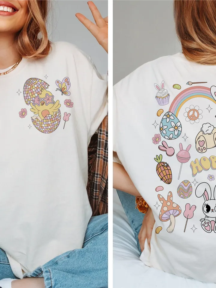 Trendy Cute Easter Day Png, Retro Easter Bunny Png, Trendy Easter Sublimation Design, Easter Bunny shirt png, Trendy Groovy Easter design