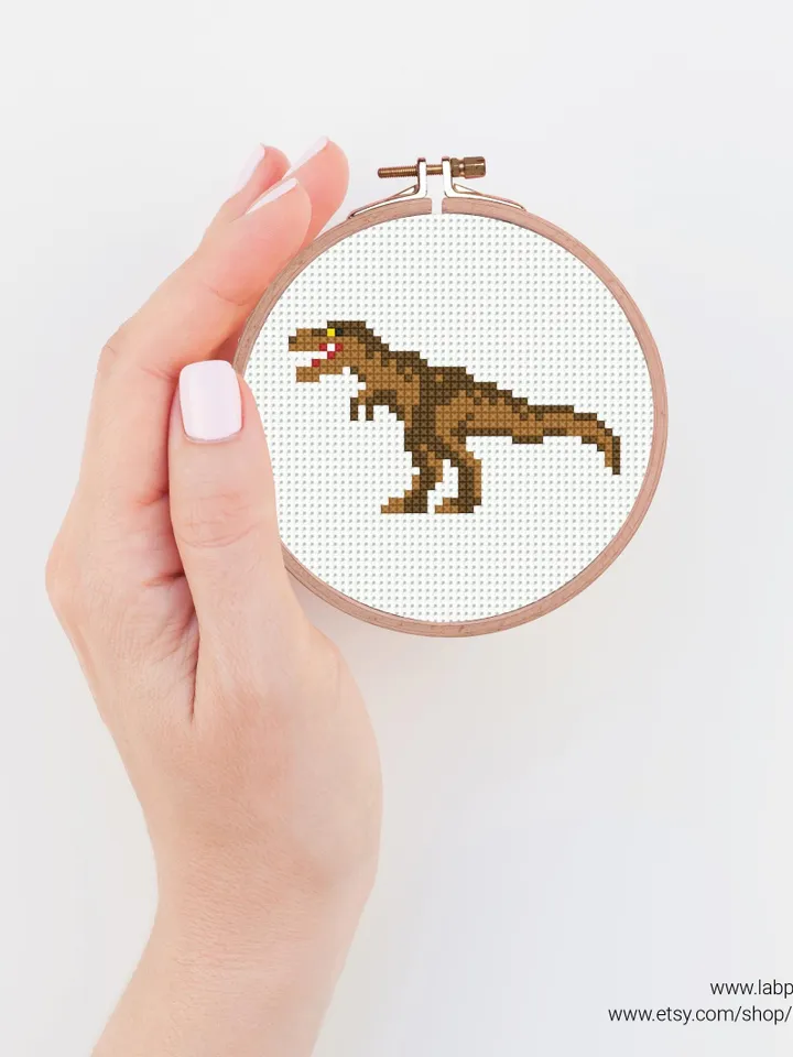 Bundle mini Dinosaurs 8 Cross stitch patterns, contemporary, Abstract, 3 inches, beginner, modern chart, gift DIY, embroidery, instant PDF