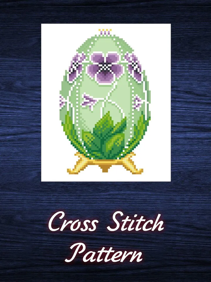 Cross Stitch Pattern Easter Faberge Egg Digital Download PDF