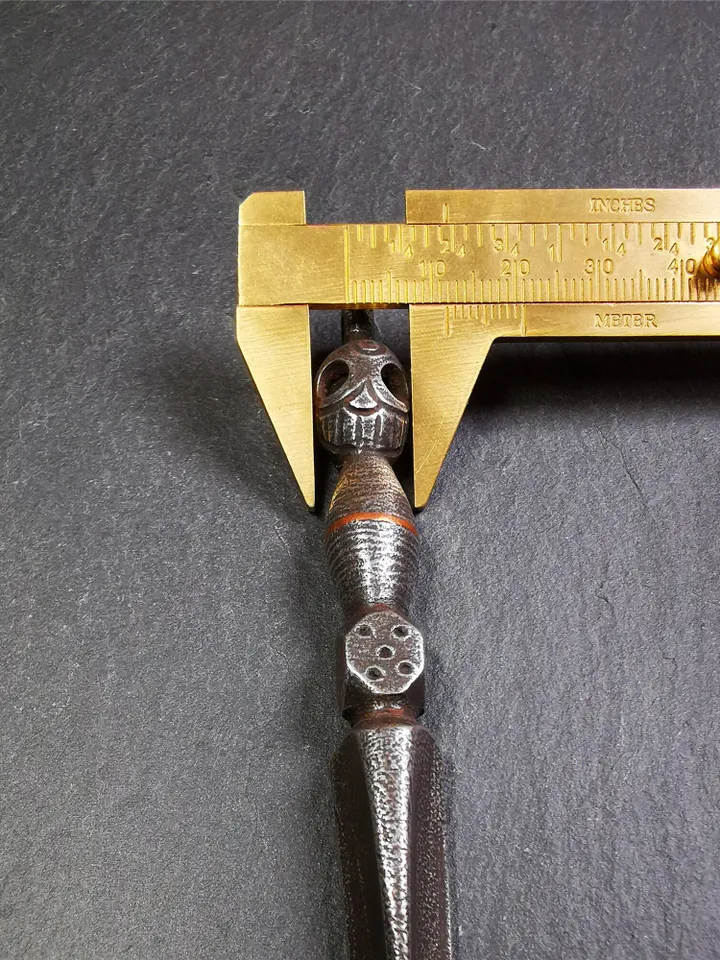 Gandhanra Handmade Skull Phurba Amulet,Kila - Dorje Phurba,Tibetan Budhist Ritual Implement Pendant,Made of Cold Iron,4.0"