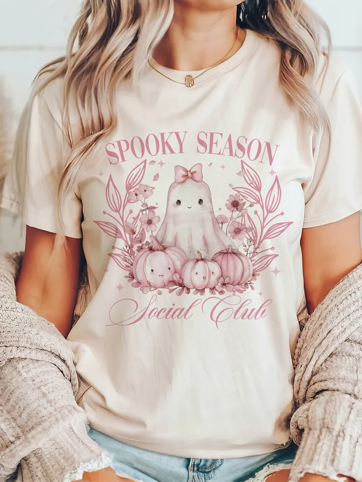 Halloween Cute Ghost png, Social Club png, Spooky Coquette Bow Halloween png, Halloween png, ghost png, Spooky Season png, Coquette png