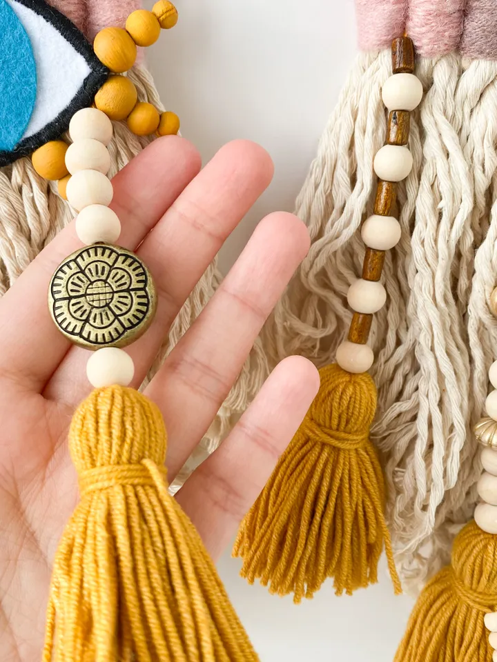 Boho rainbow wall hanging, Modern macrame decor, Mustard colors, Boho home decor, Unique birthday gift