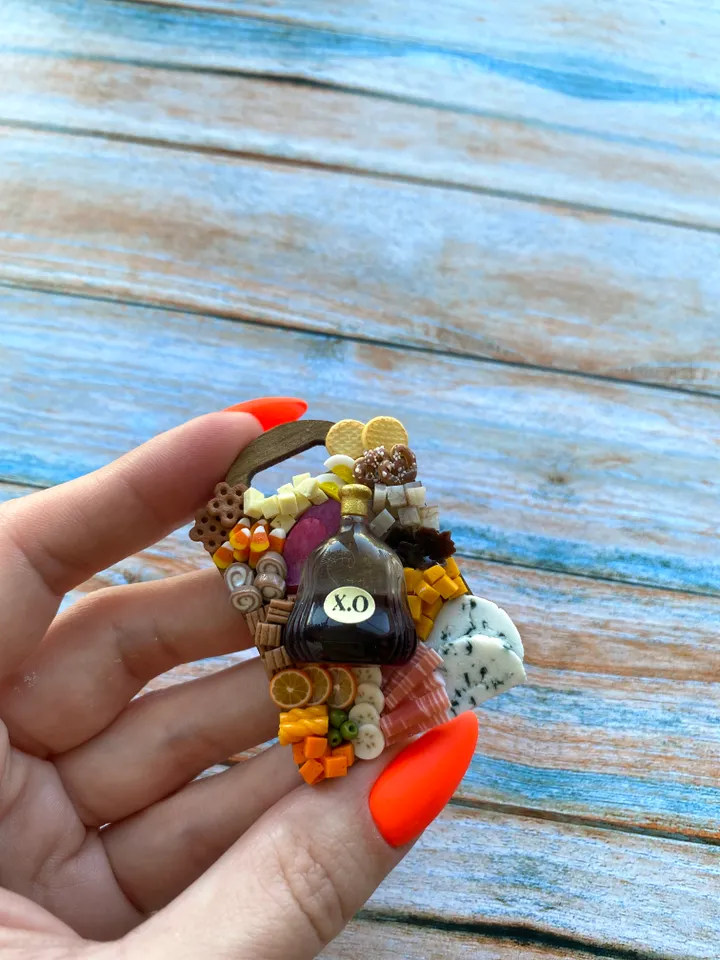 Magnet Miniature Halloween Charcuterie Board with Polymer clay Souvenir