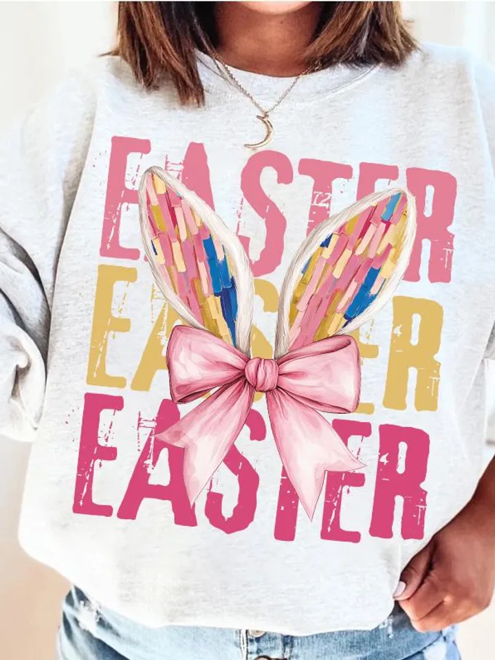 Easter Bunny Coquette PNG | Easter Day Png | Happy Easter Png | Easter Brushstroke Png | Girls Easter | Bunny Ears | Jesus Easter