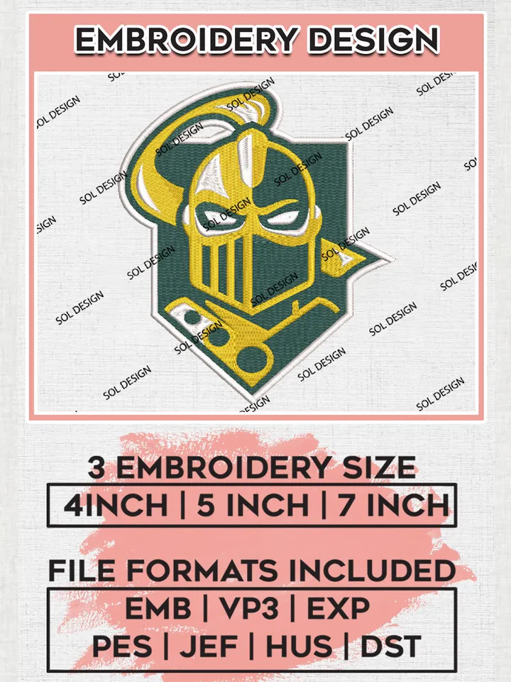 Clarkson Golden Knights College Football Team Logo Embroidery Design Files, NCAA Clarkson Golden Knights Machine Embroidery, NCAA Teams, 3 sizes, NCAA Machine embroidery designs, Digital Download