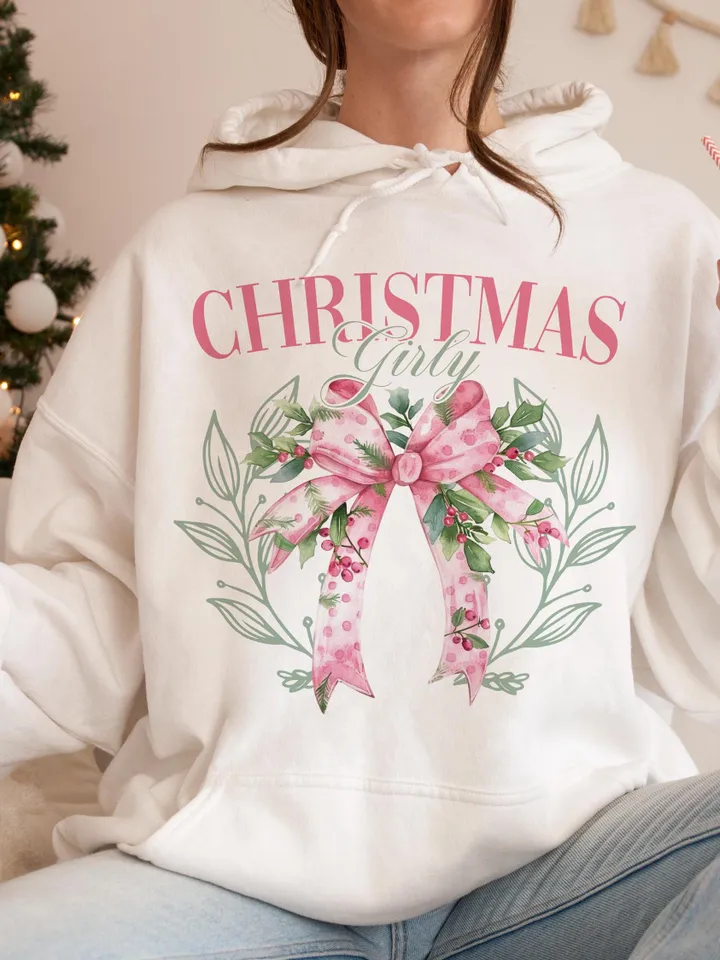 Pink Christmas Girly png, Christmas Coquette Bow png, Pink Christmas png, Girly png, Aesthetic png, Merry Christmas png, Retro Christmas