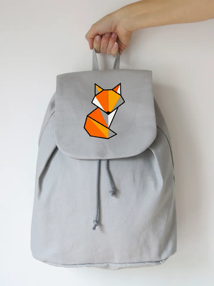 Fox machine embroidery design. Art machine embroidery design fox. Downloadable embroidery file. Instant download.