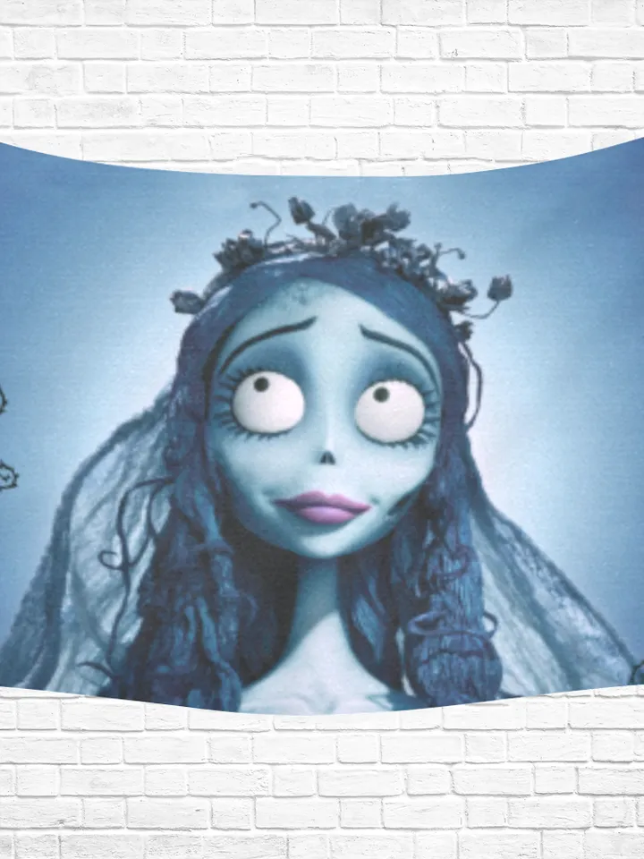 Corpse Bride Wall Tapestry, Cotton Linen Wall Hanging