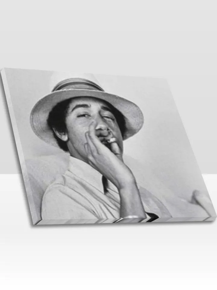 YOUNG OBAMA Frame Canvas Print, Wall Art Home Decor