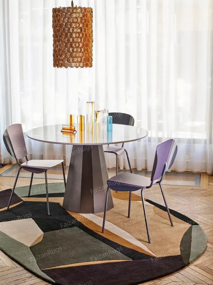 Irregular Multi Color Hand Tufted Rug 100% Wool For Living Room, Bed Room, Kids Room In Any Size 10x14,10x12,9x12,8x10