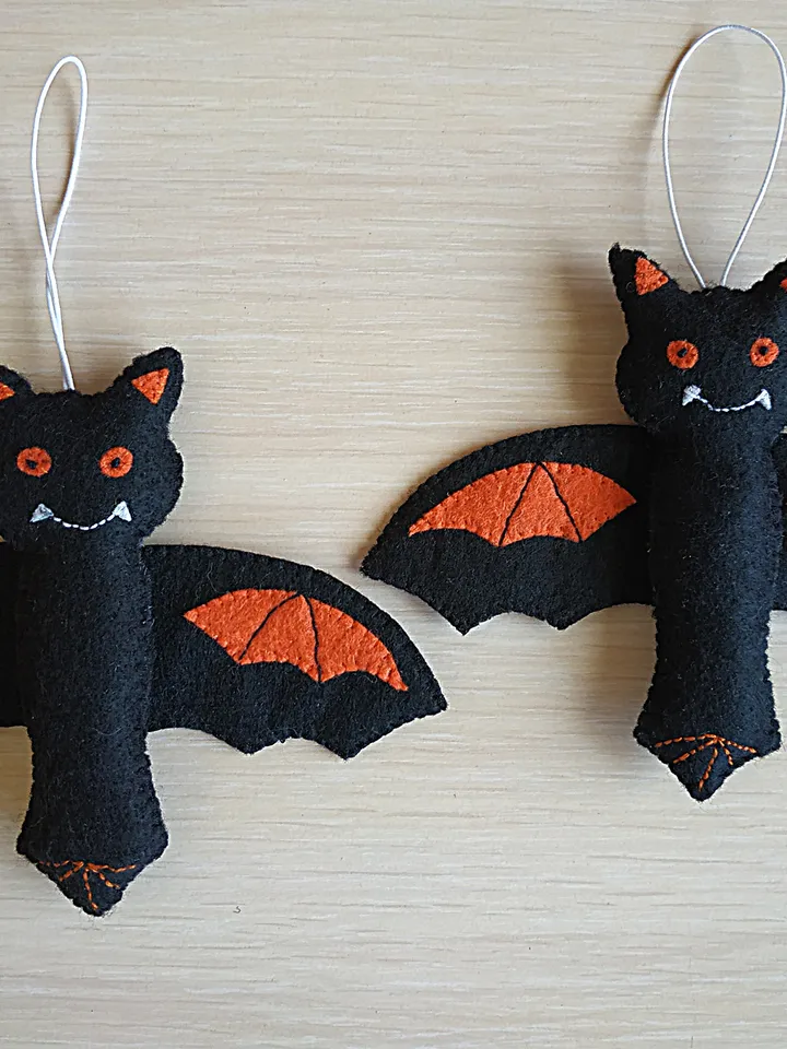 Halloween bat, bat ornament, Halloween ornament, Halloween décor, plush bat toy, Halloween gift, felt bat toy, Halloween decoration, autumn thanksgiving, baby room décor, felt animals toy