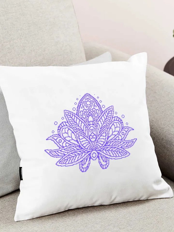 Flower mandala cross stitch pattern download PDF Simple mandala digital Monochrome cross stitch Lotus flower embroidery PDF Home decor #M5
