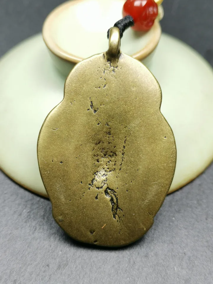 Gandhanra Antique Tibetan Buddhist Amulet,Mani Jewel Badge/Wish Fulfilling Cintamani Pendant,80 Years Old