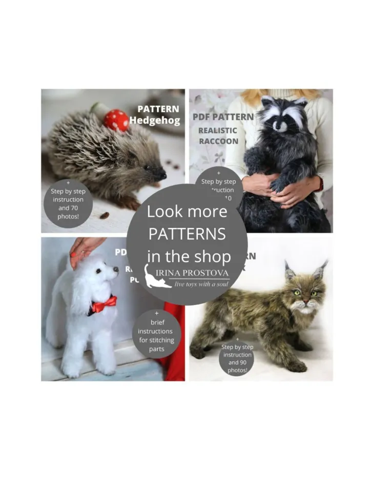 Lynx and fox sewing pattern plush toy | instruction how to sew | Stuffed Animal Sewing Tutorial