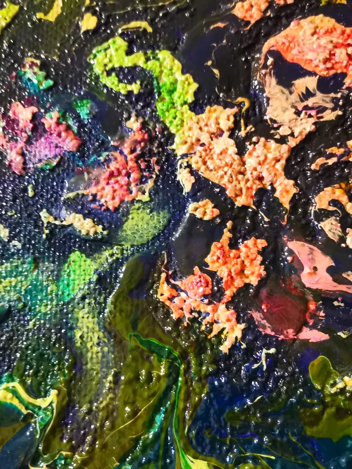 Flowers Peonies Painting Art Magic Abstract Oil Impasto Artist Svinar Oksana