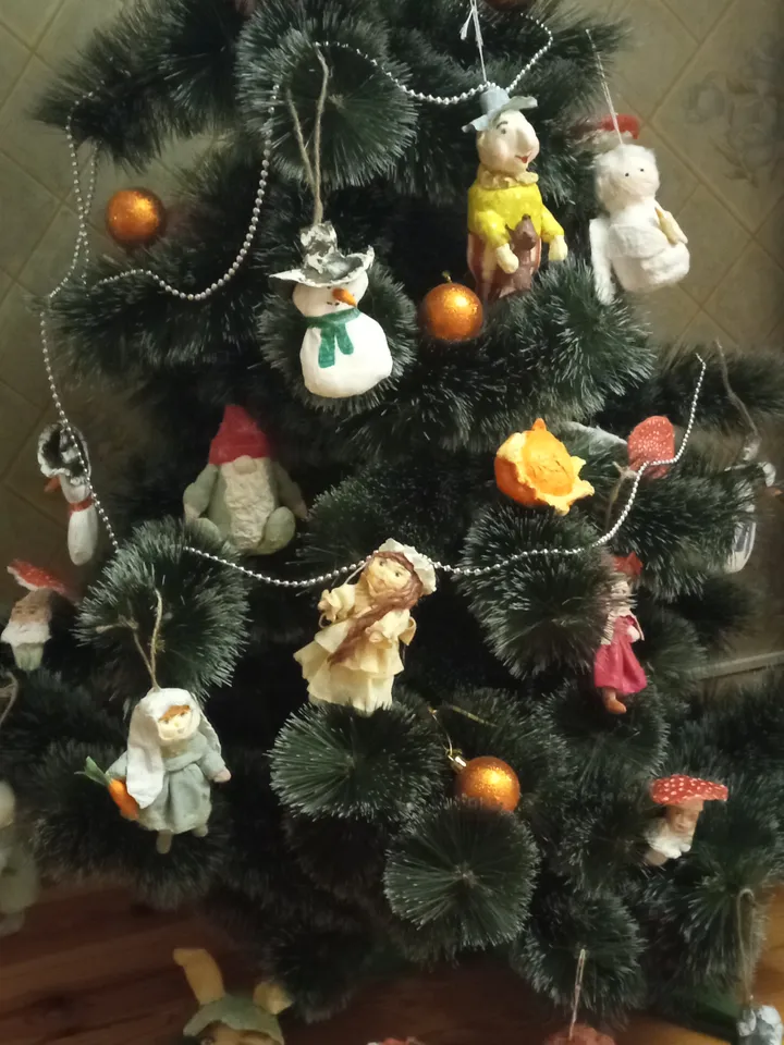 Collectible Cotton doll "Emelya" - A Unique Decor for Your Home and Christmas Tree. Art doll.
Christmas ornament. Holiday gifts. Home decor indoor.
