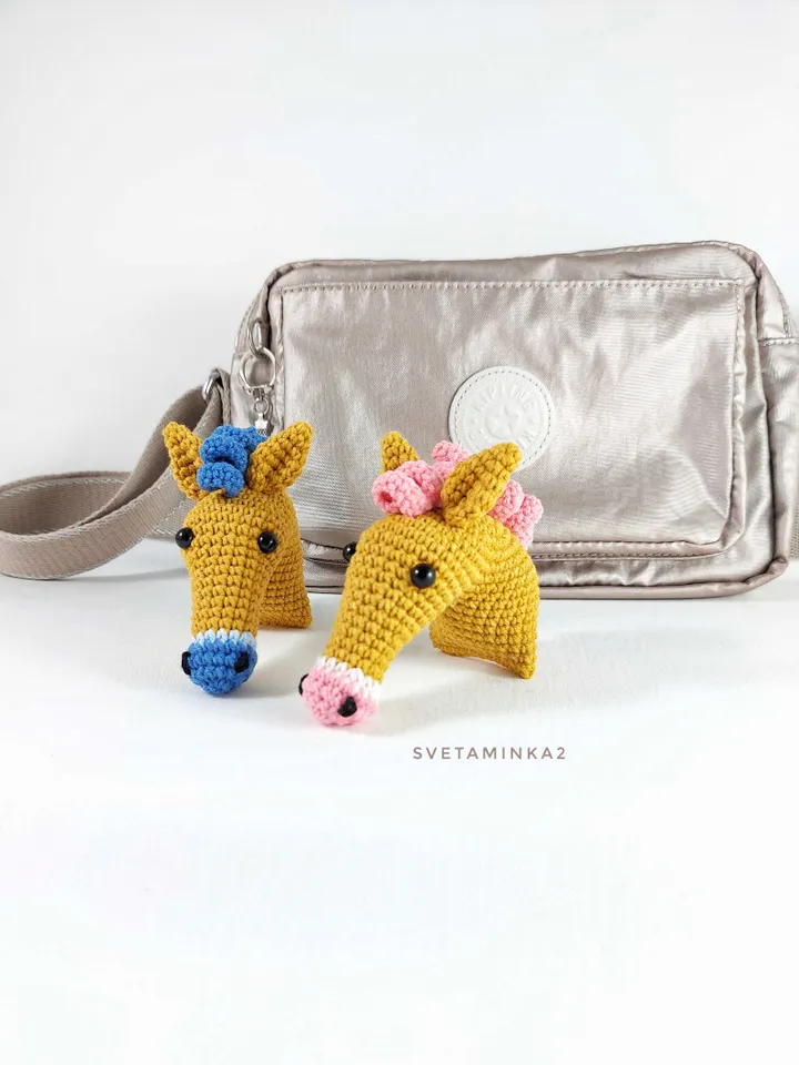 Horse Crochet Pattern Amigurumi Keychain Crochet Bag Charm/ Pendant/ Decor. Digital Download. PDF.