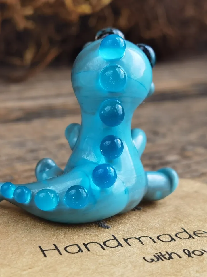 DINOSAUR ORNAMENTS Dinosaur figurine Glass dinosaur decor Miniature Dinosaur gift Dino figurine Glass figurines Tiny glass animals Dragon