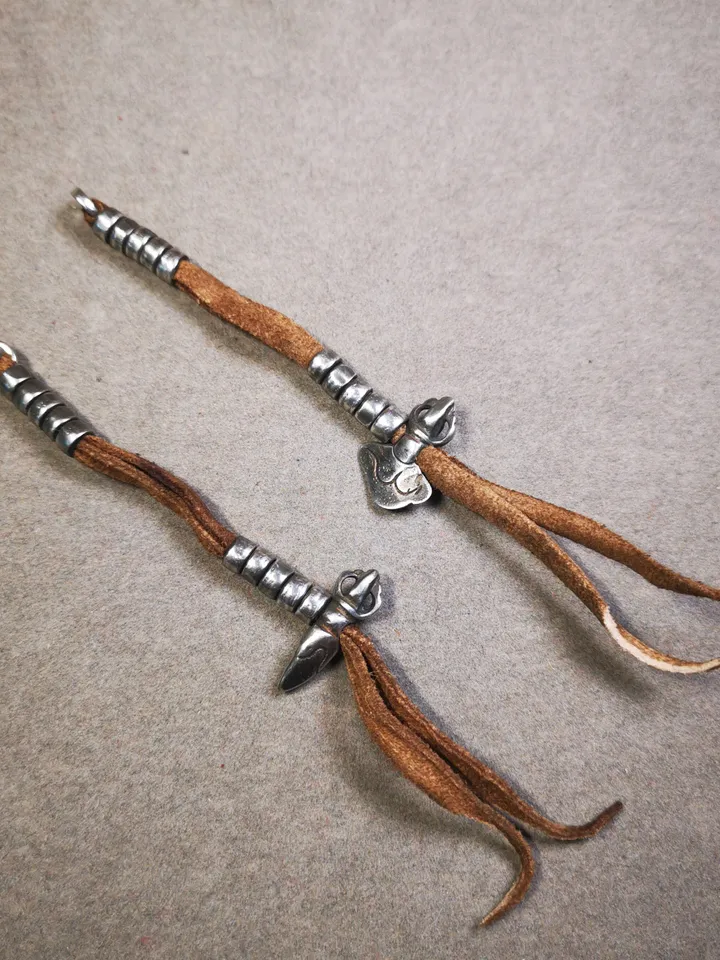 Gandhanra Handmade 5mm Tibetan Buddhist Prayer Bead Counters for 8-15mm Mala,with Kila and Kartika Pendant,Made of Cold Iron