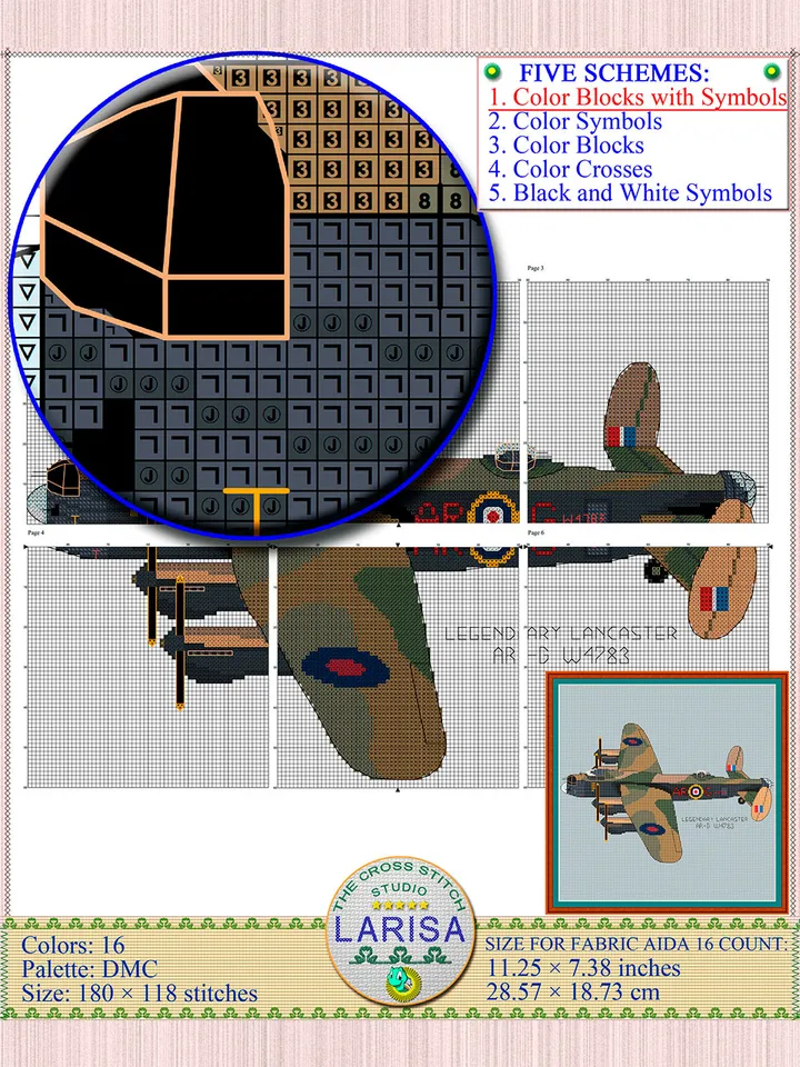 Warplane Avro Lancaster Pattern | Australian Air Force Aircraft Chart