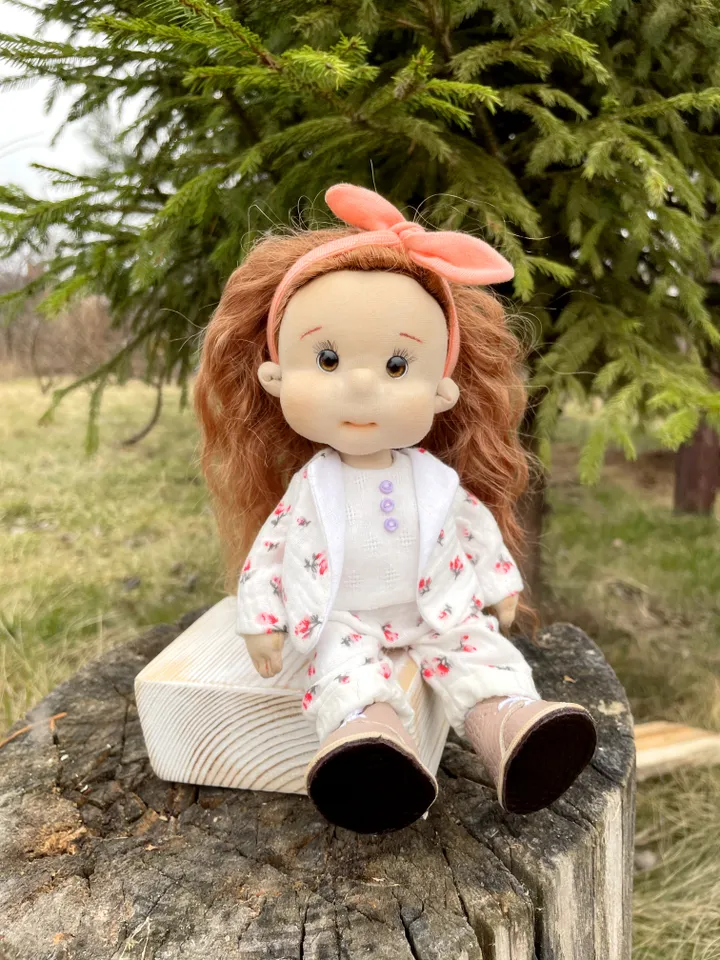 Art Doll Waldorf Doll Inspiration Handmade Textile Doll Birthday Gift for Girl