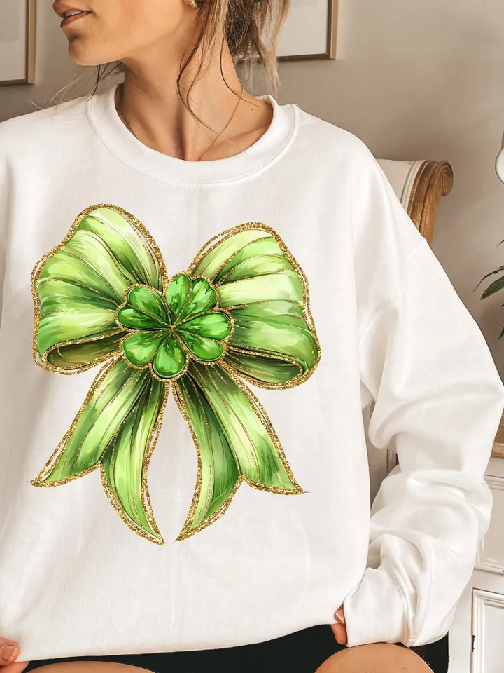 St. Patrick’s Day Bow png, St Patricks Coquette PNG, Coquette PNG, Glitter Faux Disco png, St Patrick's Day png, Shiny Irish png, Shamrock