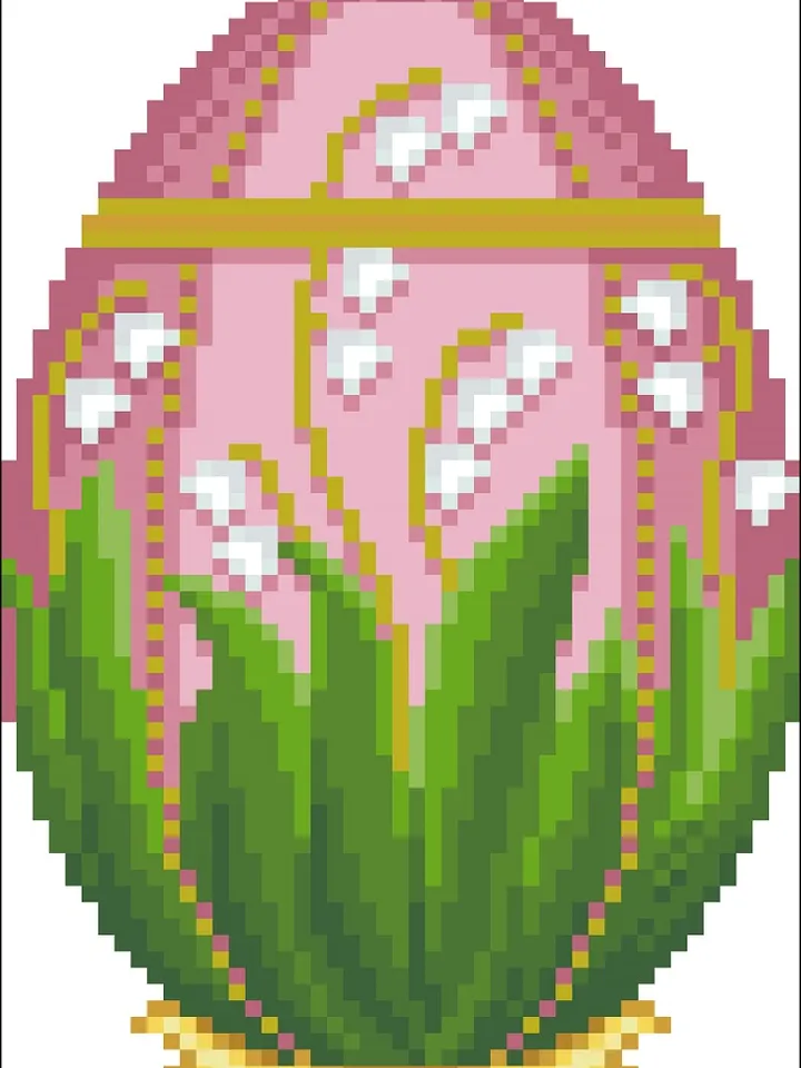 Cross Stitch Pattern Easter Faberge Egg Digital Download PDF