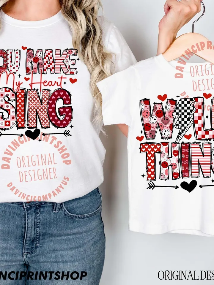Mommy and me valentines png, Mama and mini png, Matching valentines png, Mom and daughter valentines day png, Doodle Valentines, Love png