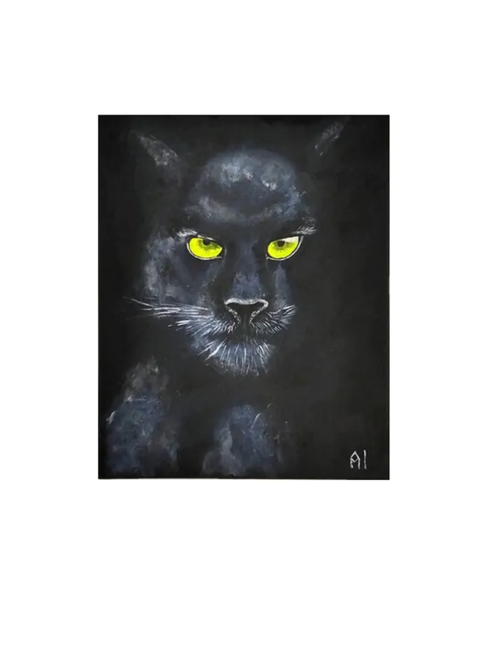 Acrylic painting of the Panther Puma