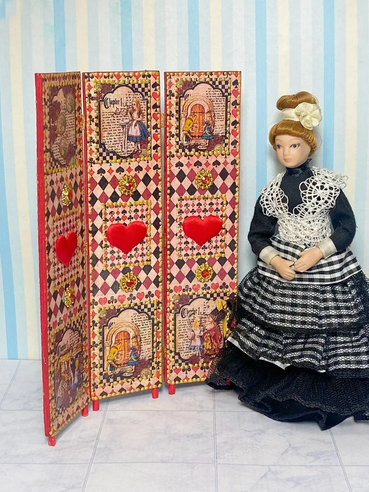 Screen for a dollhouse. 1:12. doll furniture, doll miniature, doll accessories.