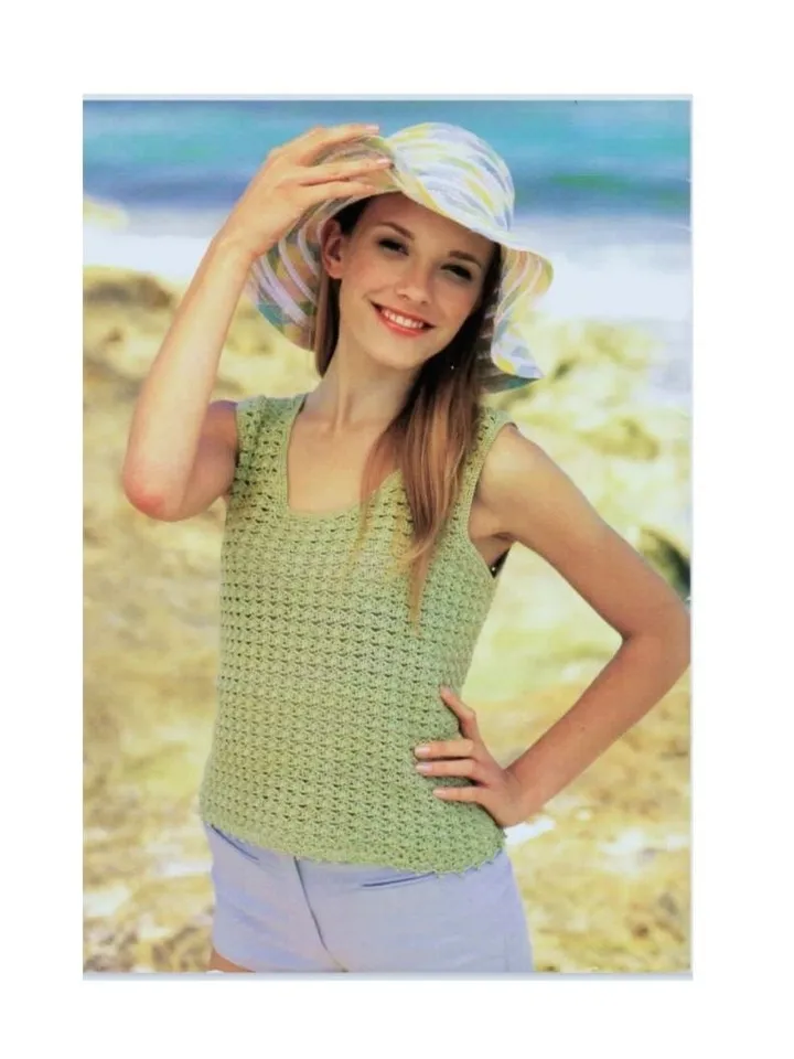 Top crochet pattern, top easy crochet top pdf, lace crochet top, women ladies crochet top