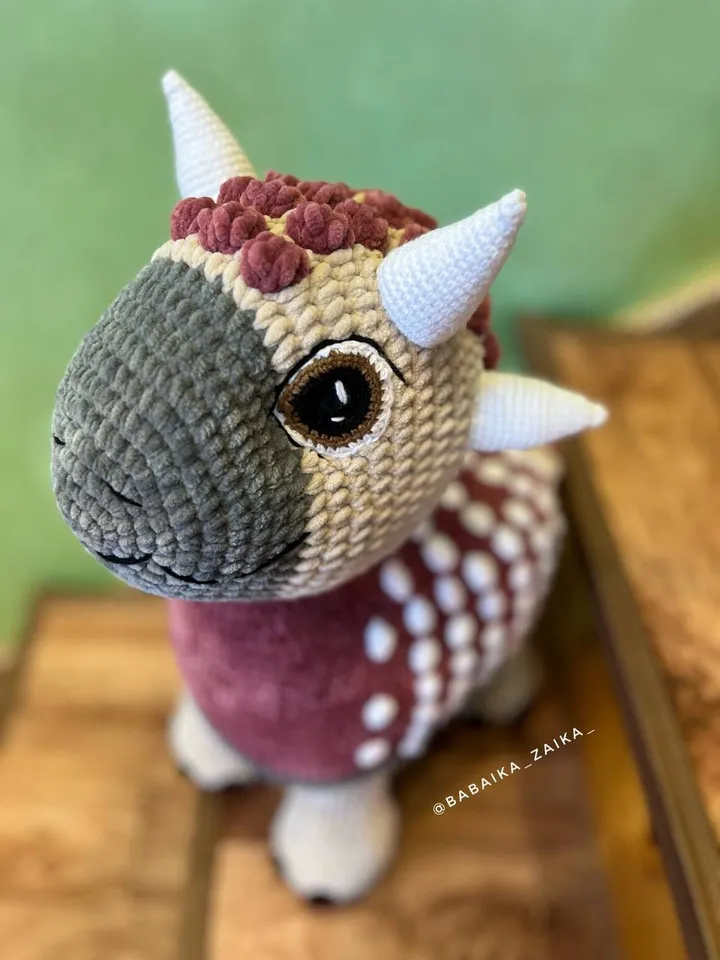 PDF Crochet Ankylosaurus Pattern, Plush Dinosaur Amigurumi, Baby Dino Crochet Pattern, Cute Dinosaur Toy, Crochet Animal Pattern