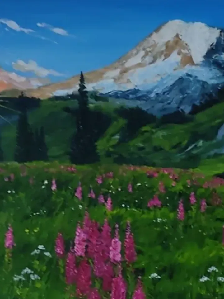 Painting, oil, "Sunset", size 60 x 40 cm