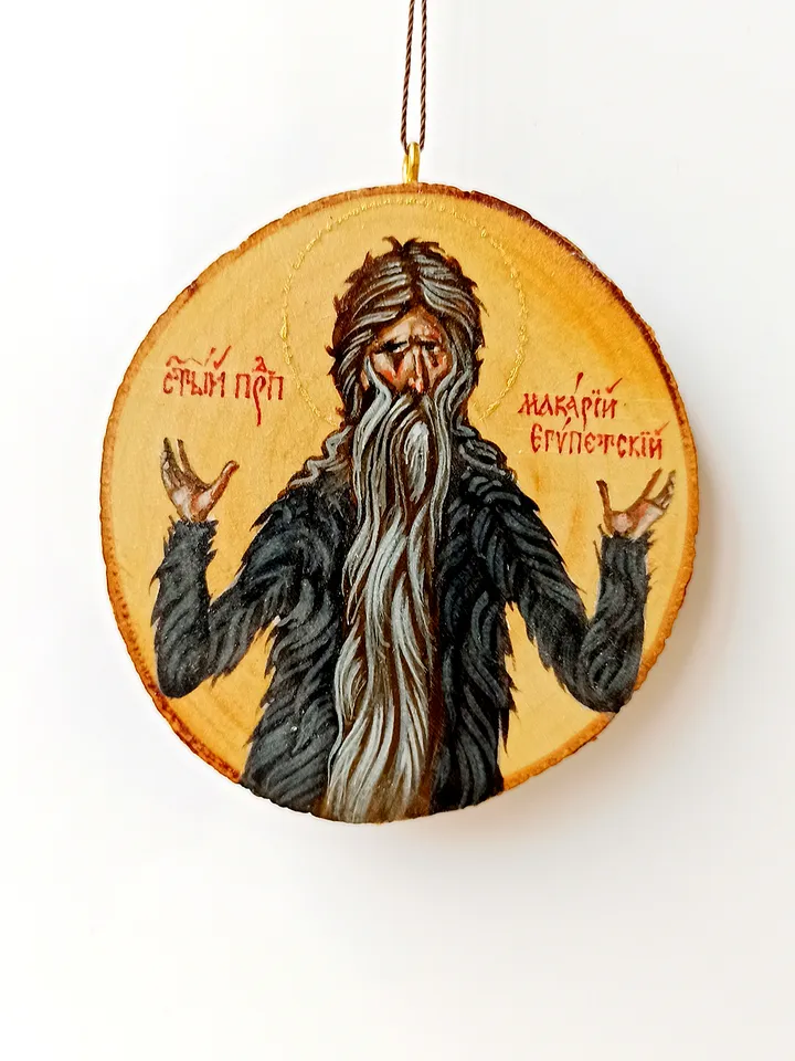 The Eastern-Orthodox Icon "Macarius of Egypt"