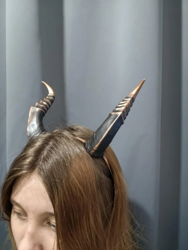 Dragon Horns, aged copper Devil Horns, Dragon Horns, Horns Headband, Fantasy Cosplay Horns for Halloween