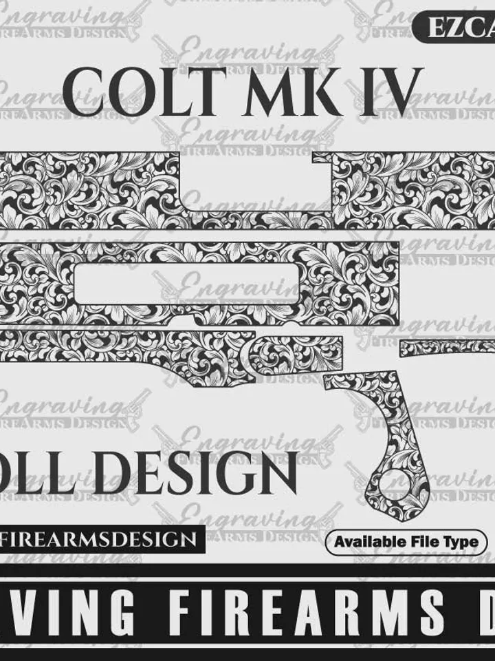 Engraving Firearms Design Colt MK IV Scroll design