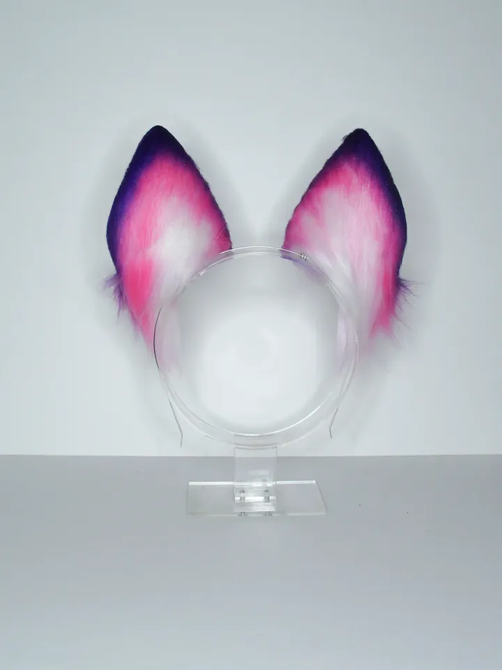 Electro Genshin Impact faux fur cat ears on headband