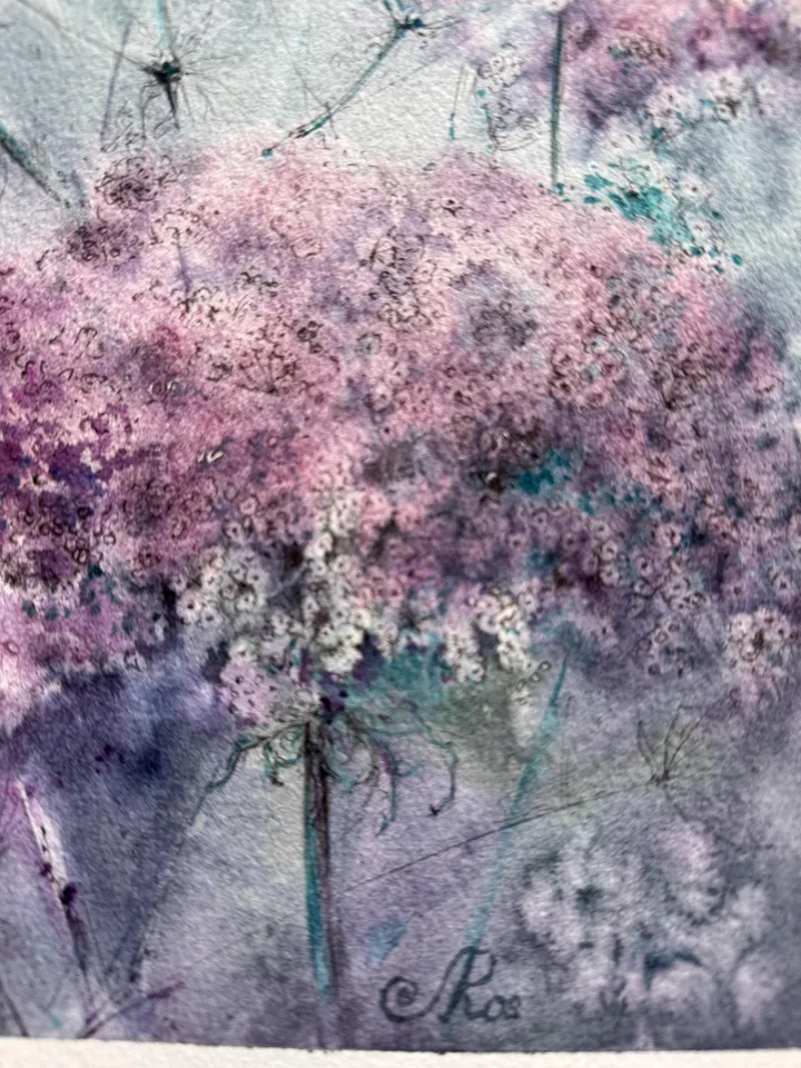 Flowers Original Painting Wildflowers Watercolor Wall Art Meadow Painting