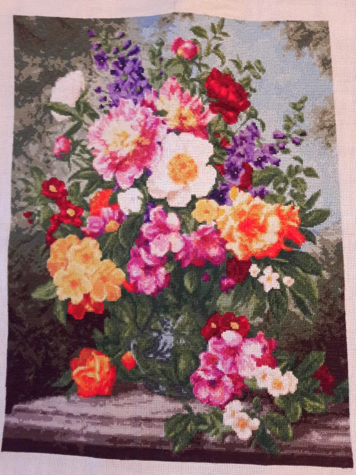 Spring Symphony Finished Cross Stitch Embroidery