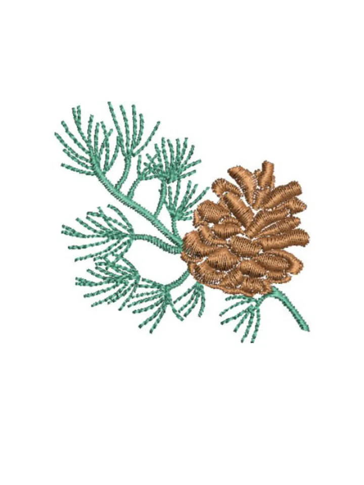 Machine Embroidery Design Pine Cone