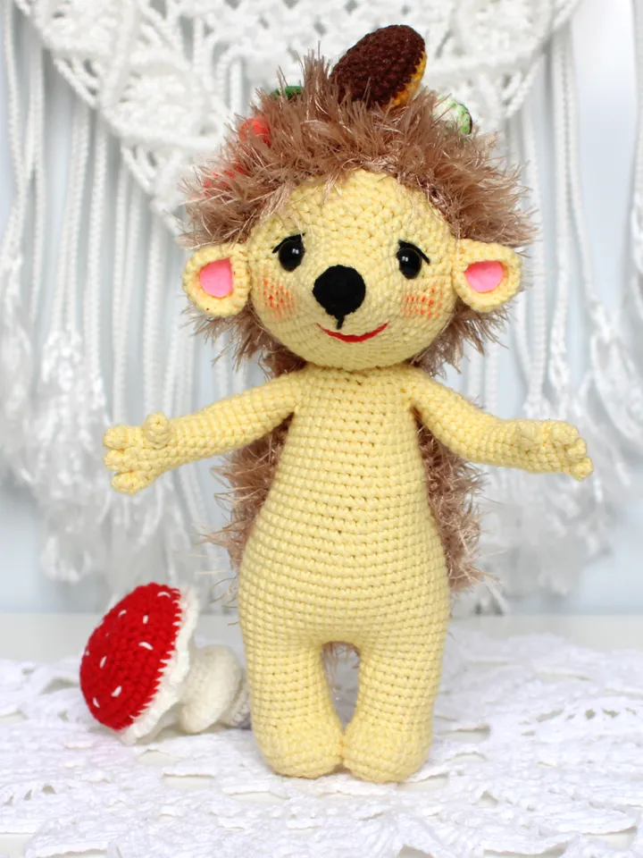 Crochet hedgehog pattern in English Amigurumi plush toy crochet tutorial