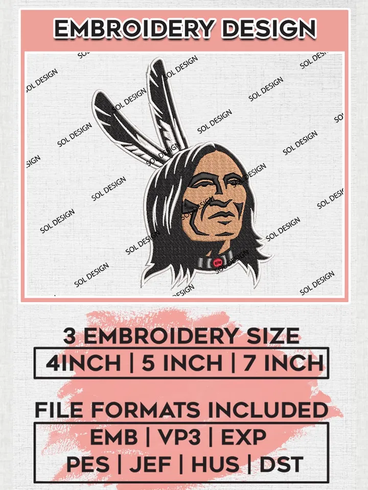 NCAA Miami OH RedHawks College Team Logo Embroidery Design Files, NCAA Miami OH RedHawks Machine Embroidery, NCAA Teams, 3 sizes, NCAA Machine embroidery designs, Digital Download