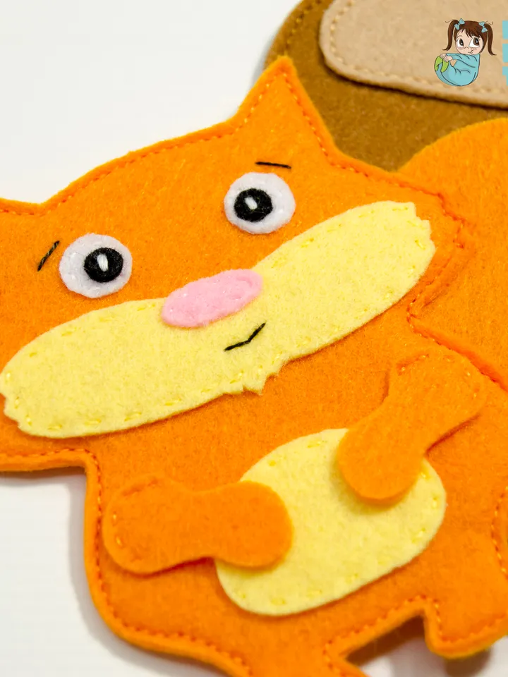Squirrel in Nuthouse, PDF Pattern and Tutorial, SVG file