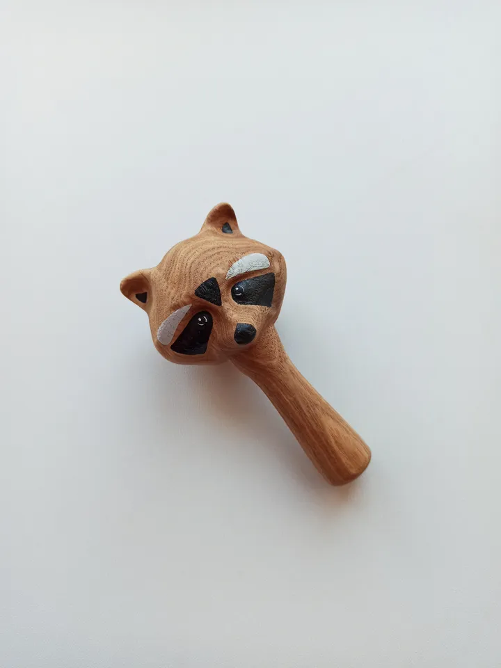 wooden rattle, wooden toy for baby