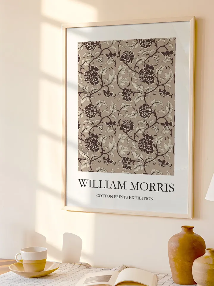 Vintage William Morris Poster Museum Style Wall Print Textile Pattern Digital Art Home Gallery Decor Classic Interior Design Piece Download