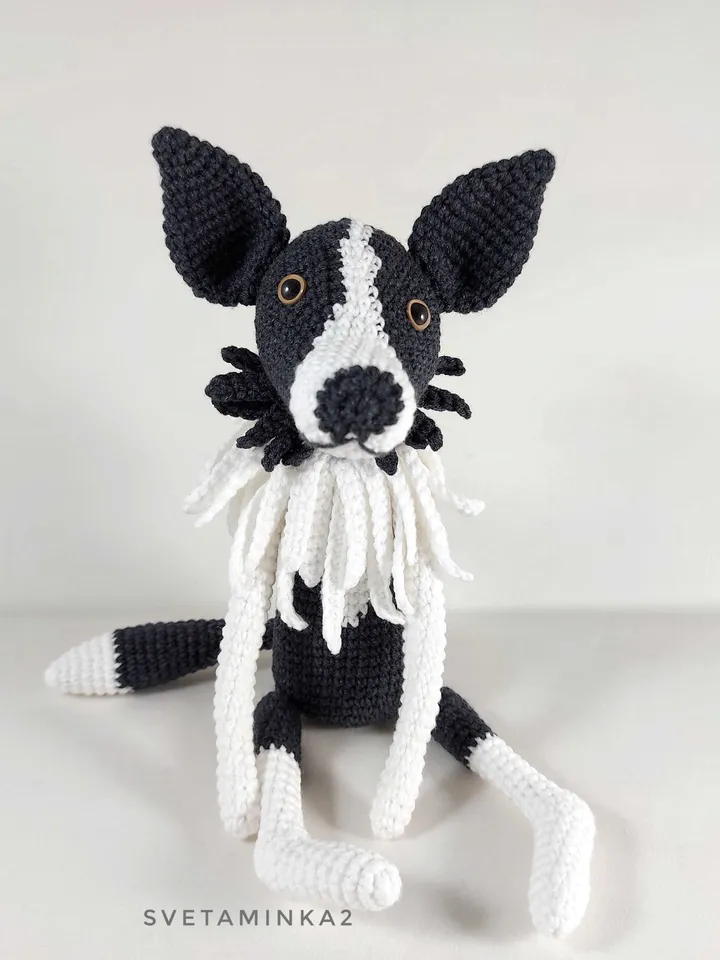 Crochet Border Collie Pattern. Amigurumi Border Collie. Crochet Dog. Amigurumi Dog. Digital Download. PDF.