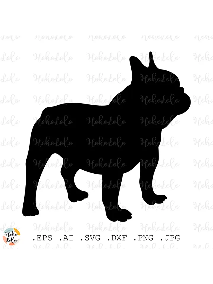 French Bulldog Svg, French Bulldog Silhouette, Dog Cricut, French Bulldog Cricut, French Bulldog Stencil Template Dxf, Dog Svg
